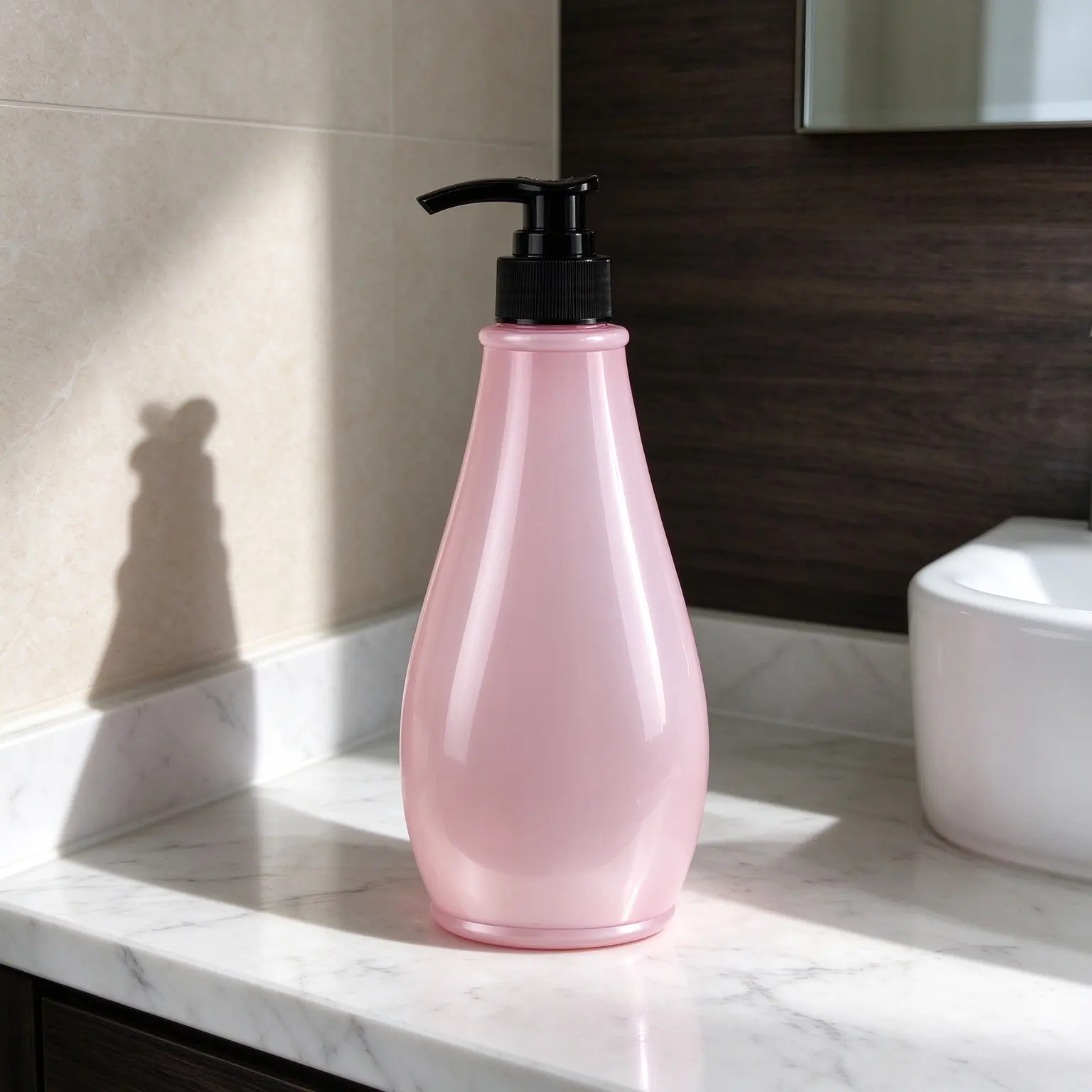 750ml Pink Recyclable Eco-Friendly Plastic Shampoo Body Wash Bottle