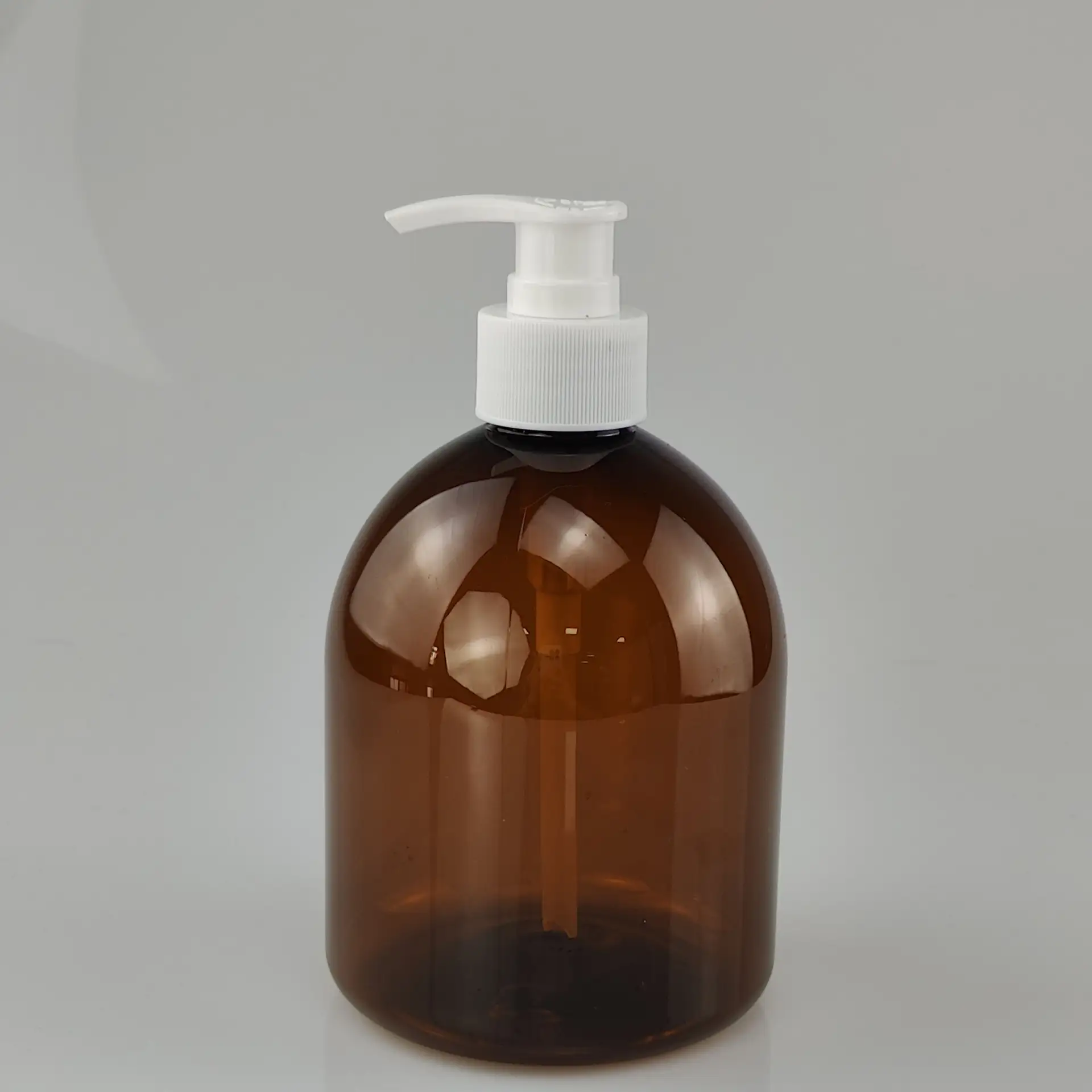 Custom Transparent Brown PET Foam Pump Bottle For Hand Wash Skincare Cream Packaging