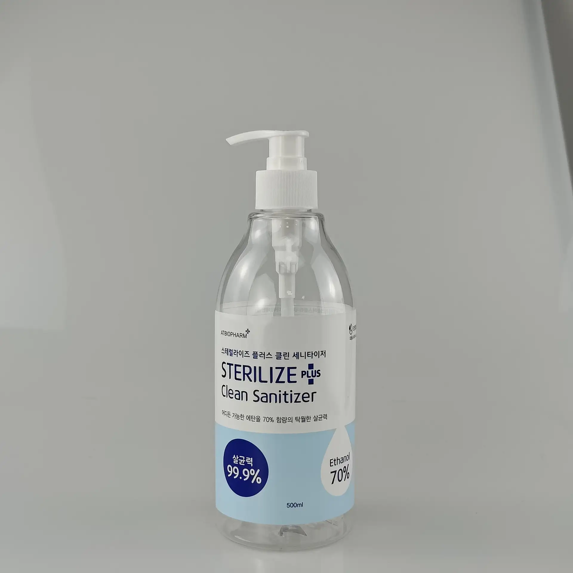 500ml Classic Transparent PET Plastic Empty Pump Spray Bottle Silk Screen Printing For Hand Sanitizer Shampoo Alcohol