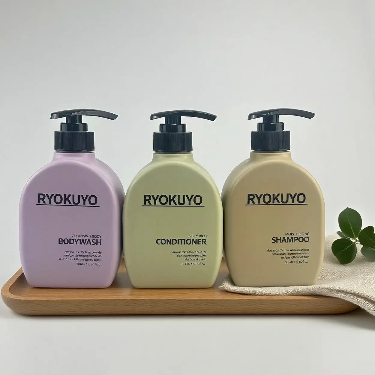 500ml Hair & Body Care Trio Set Shampoo Conditioner Body Wash
