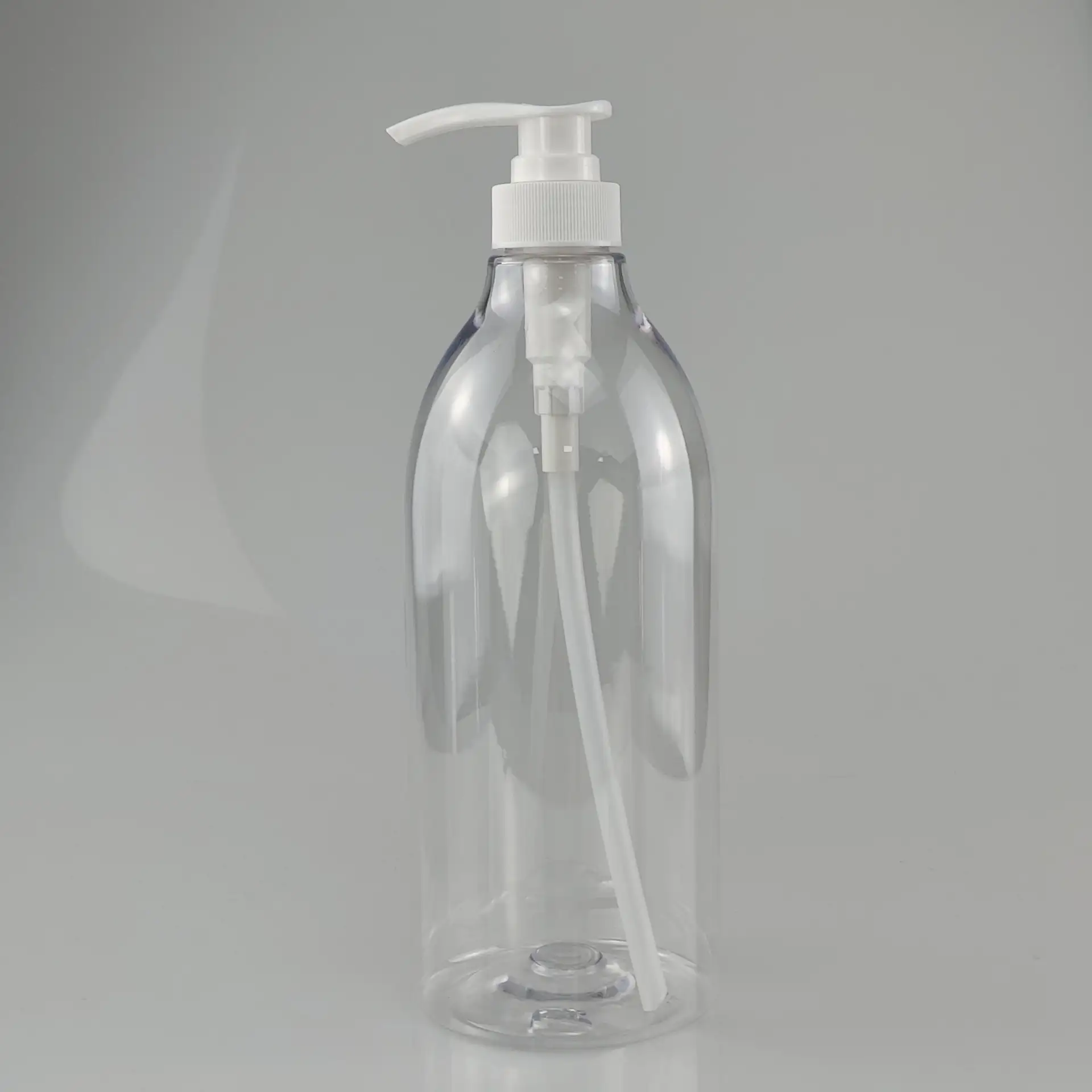 Transparent Round PET Airless Pump Bottle For Skincare Cream Lotion Cosmetic Packaging