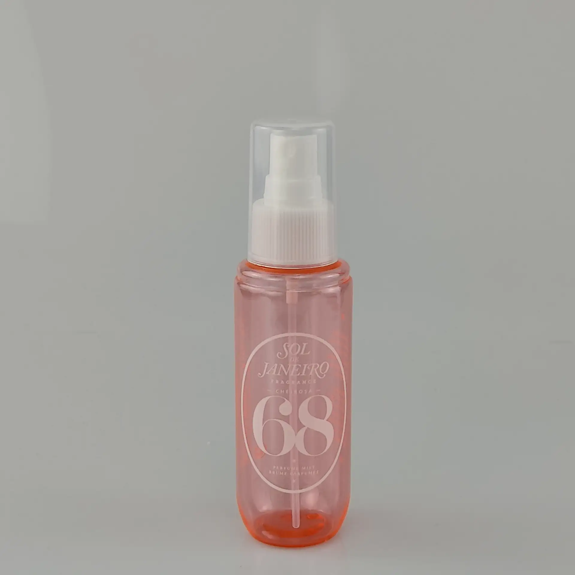 90ml Pink Small Round Plastic Bottle Lotion Pump Custom Logo Printed Sealed Liquid Packaging