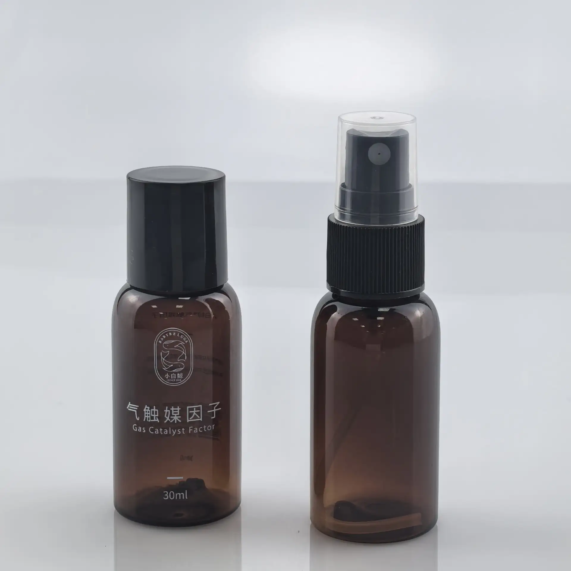 30ml Matte Pet Plastic Spray Bottle With Pump For Cosmetic Hair Care Facial Cleanser Packaging