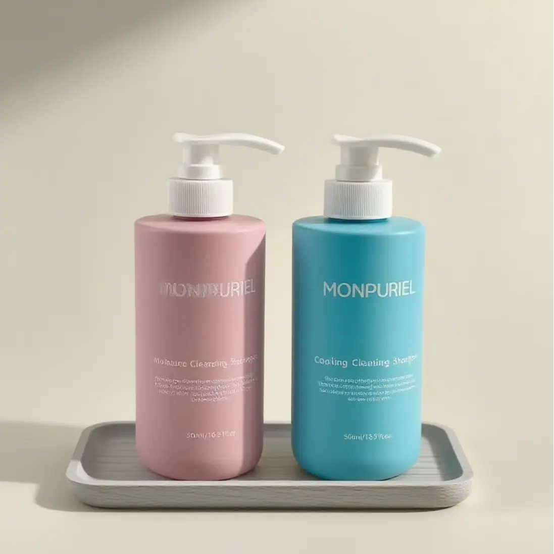 500ml Pink Blue Pet Plastic Pump Bottle Factory Direct Supply For Pet Shampoo Body Wash Packaging