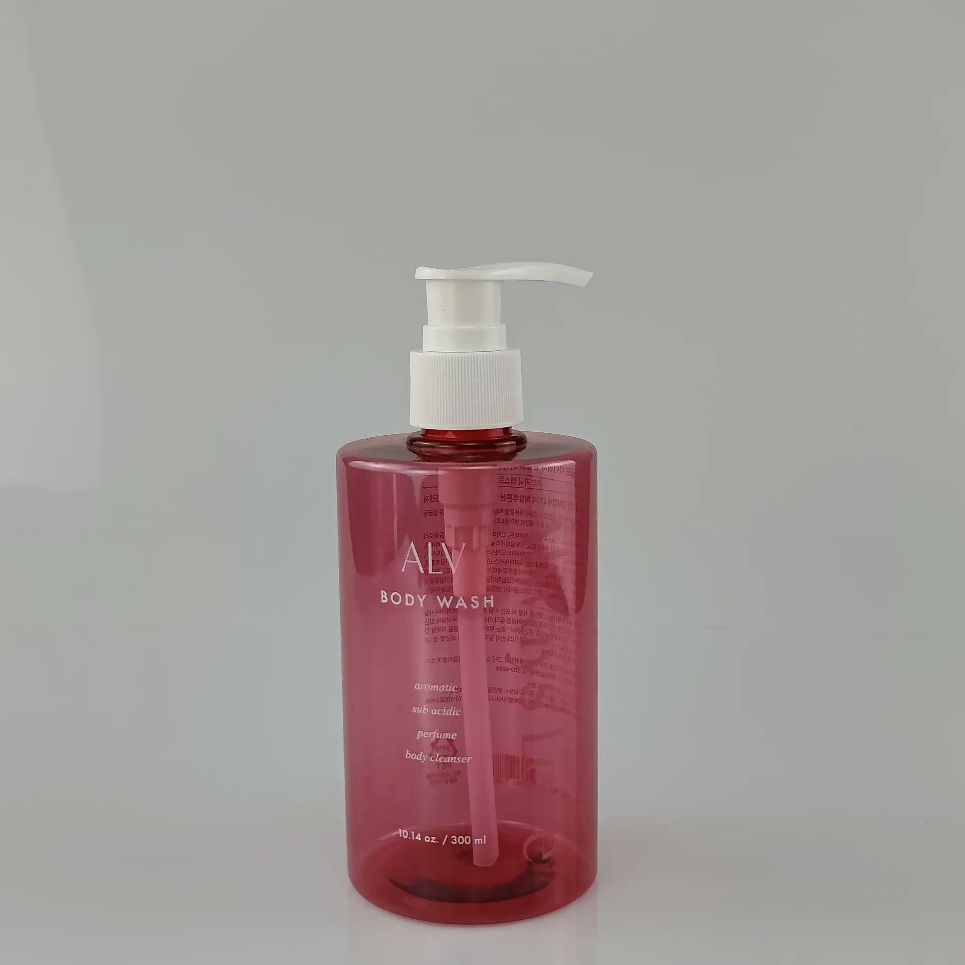 300ml Matte Red Pet Plastic Cosmetic Bottle Pump Sprayer for Body Lotion Baby Shampoo Conditioner