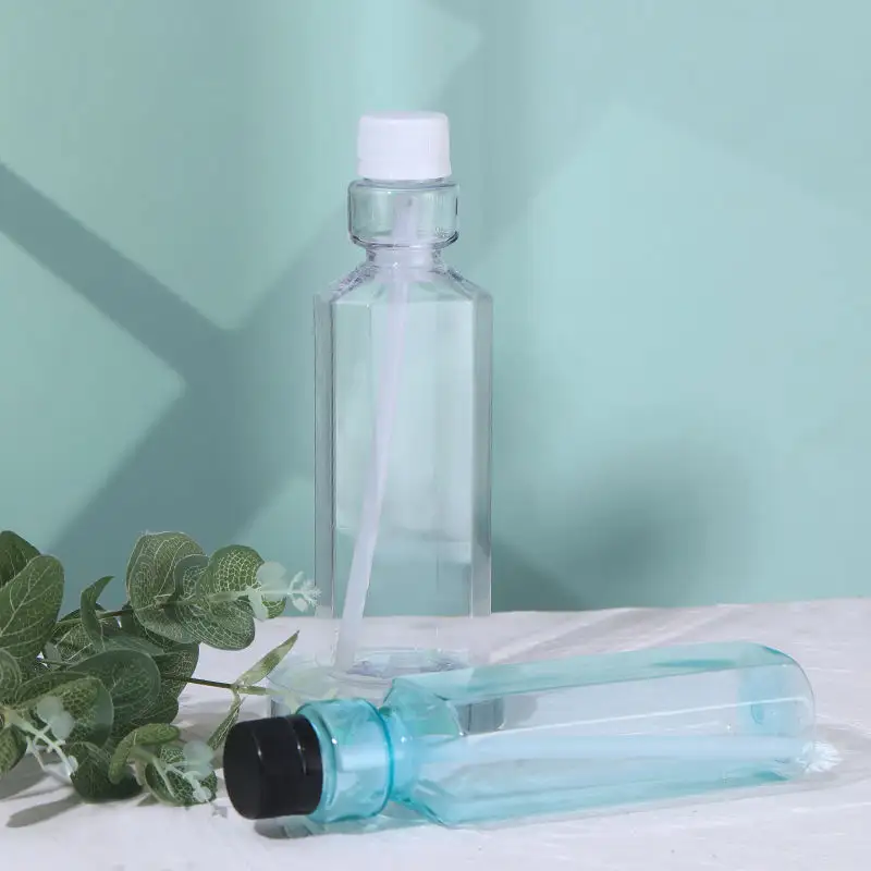 250ml Transparent Plastic Pet Mouthwash Bottle Portable Travel Container for Oral Care Liquid