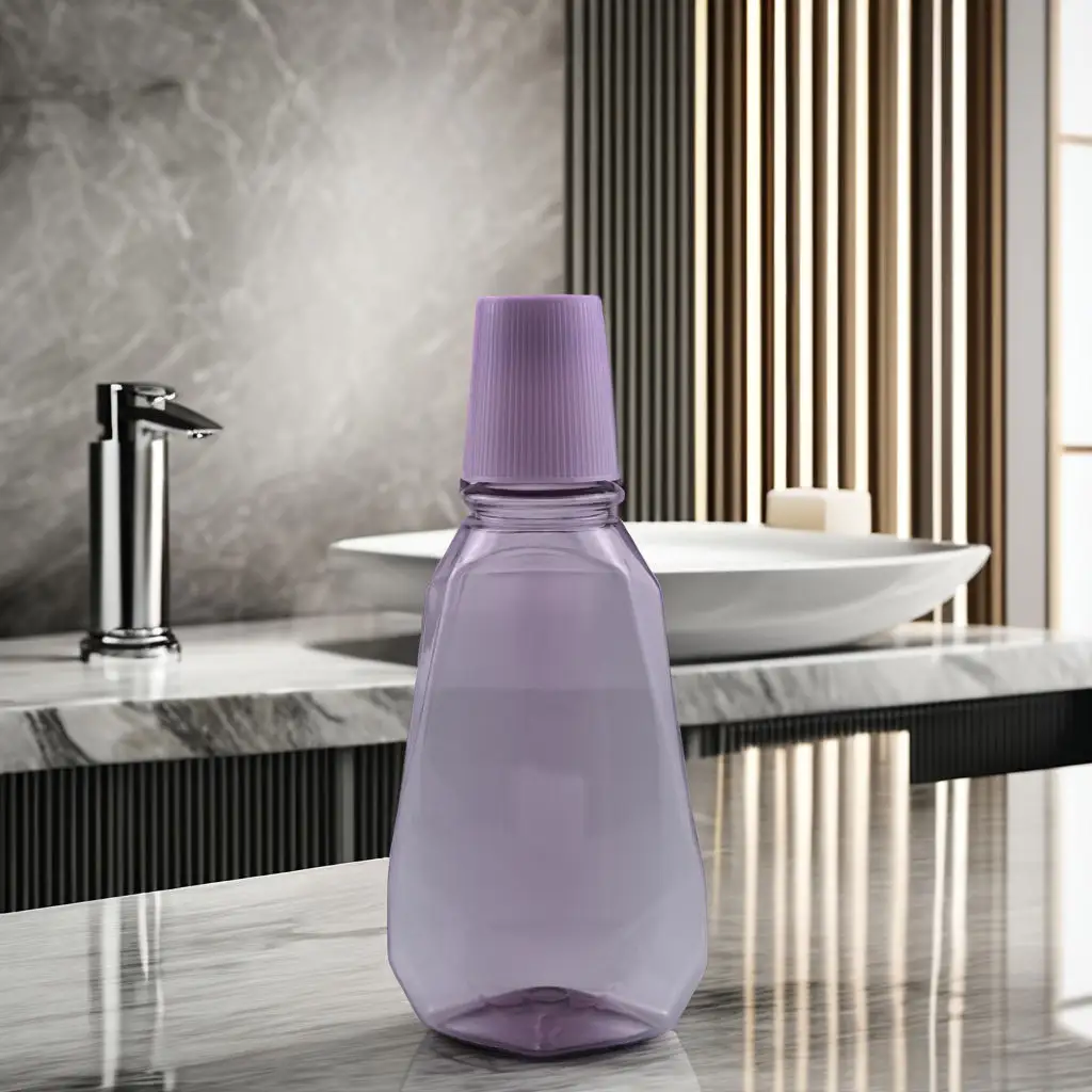 Oral care liquid container wash bottle