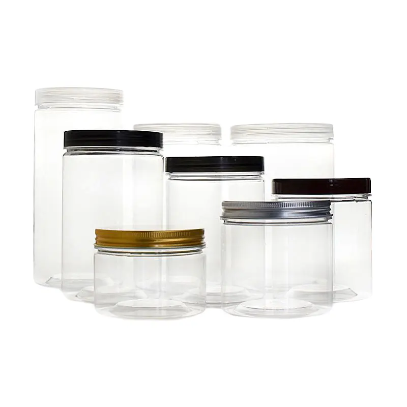 Wide mouth empty cosmetic plastic jar