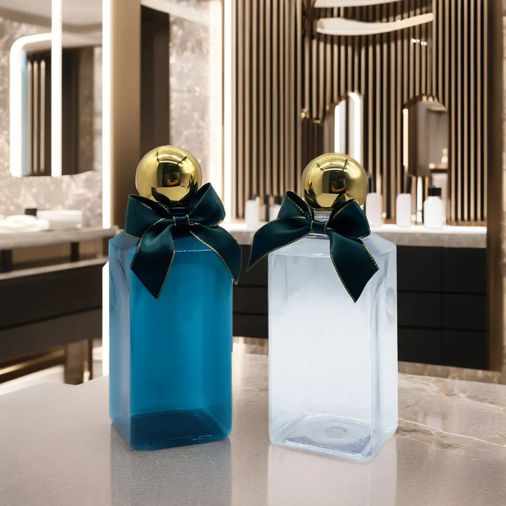 Green Premium Plastic Cosmetic Bottle For Shampoo Body Wash Hair Conditioner Wholesale Packaging