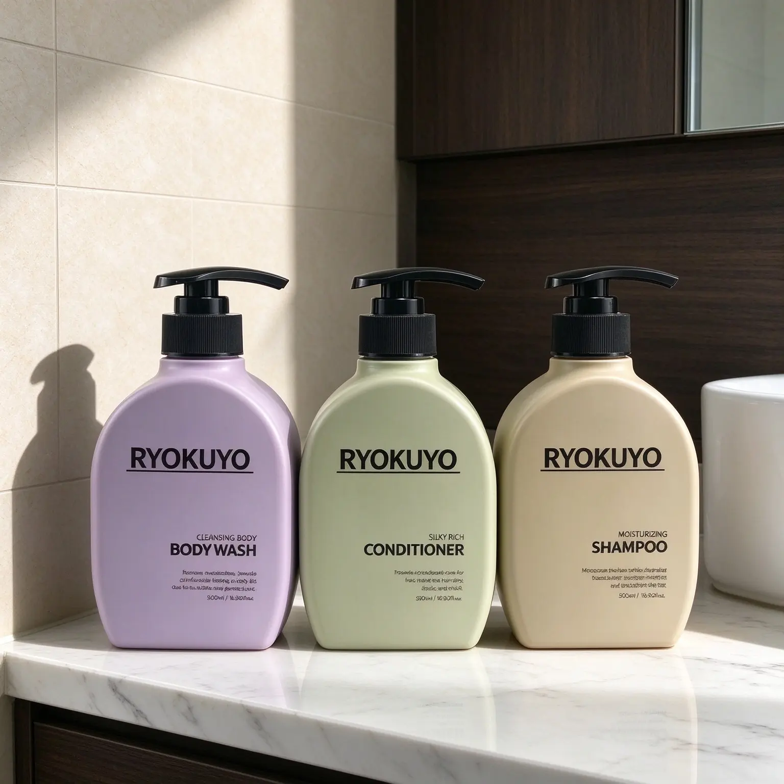 Hair & Body Care Trio Set includes a 500ml moisturizing shampoo,Luxury hair/body care kit, and a gentle cleansing body wash.