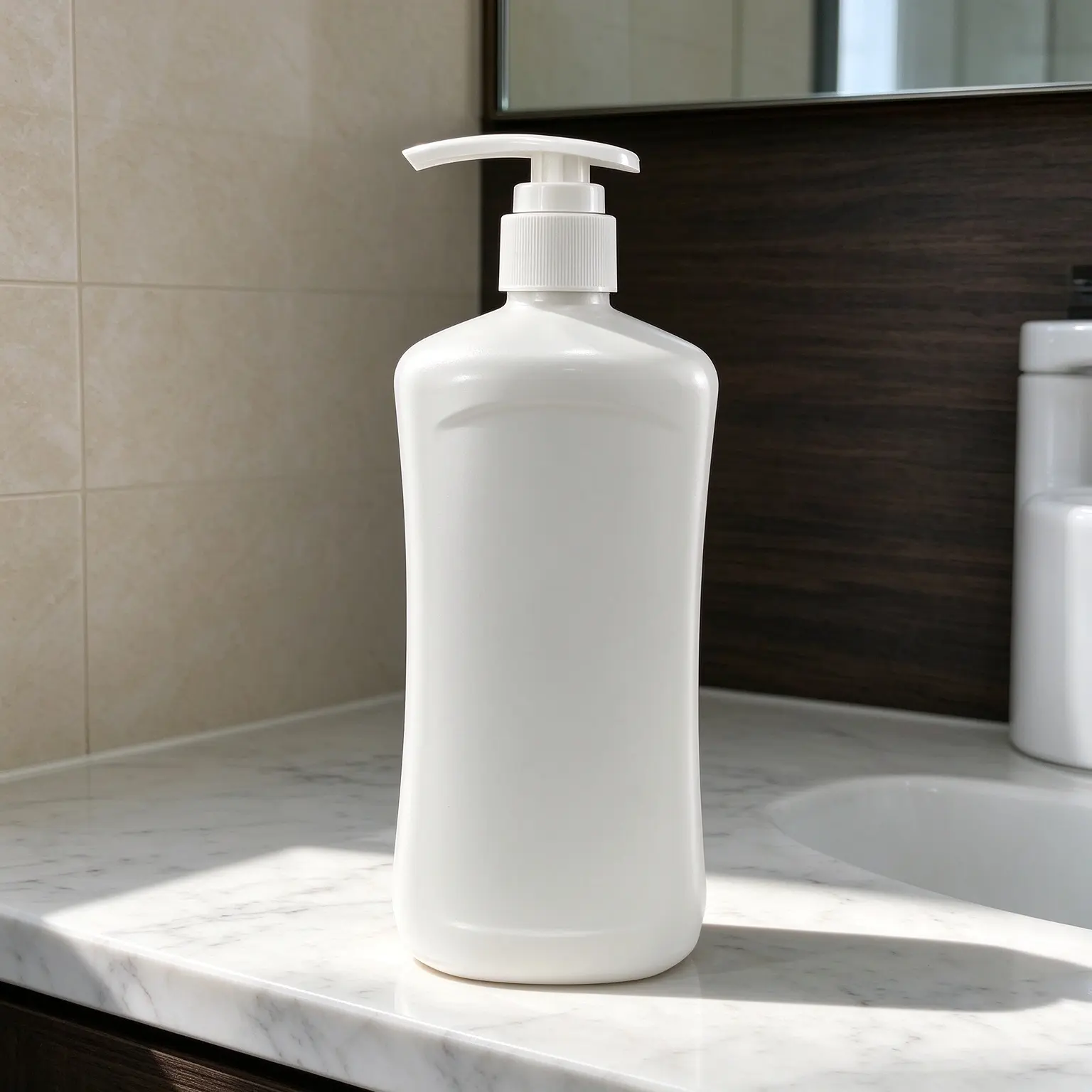 550ml PET HDPE Plastic Boston Bottle Custom Logo For Shampoo Body Wash Facial Cleanser