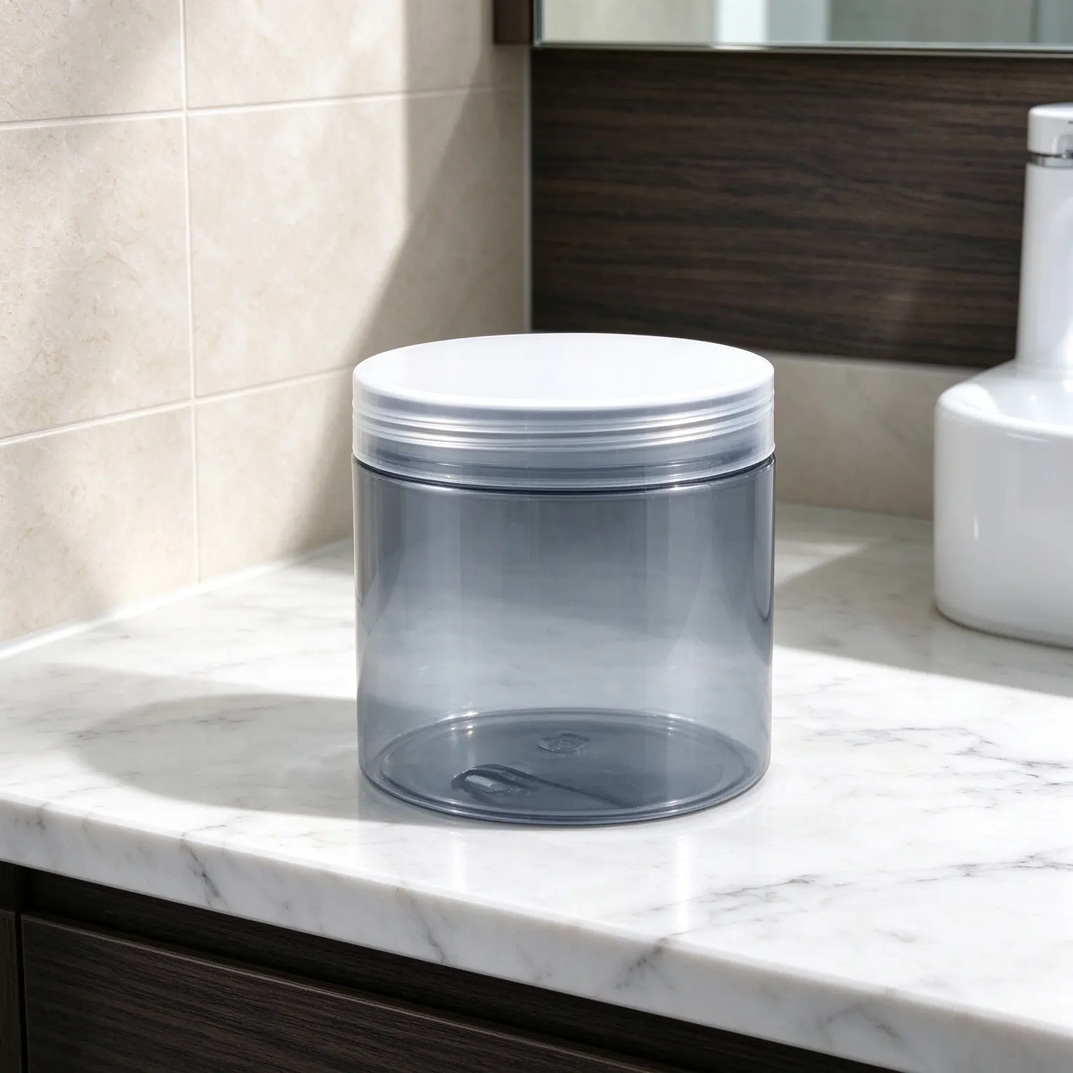 200ml Black Transparent Wide Mouth Sealed Plastic Bottle Drop Proof Custom Skincare Container