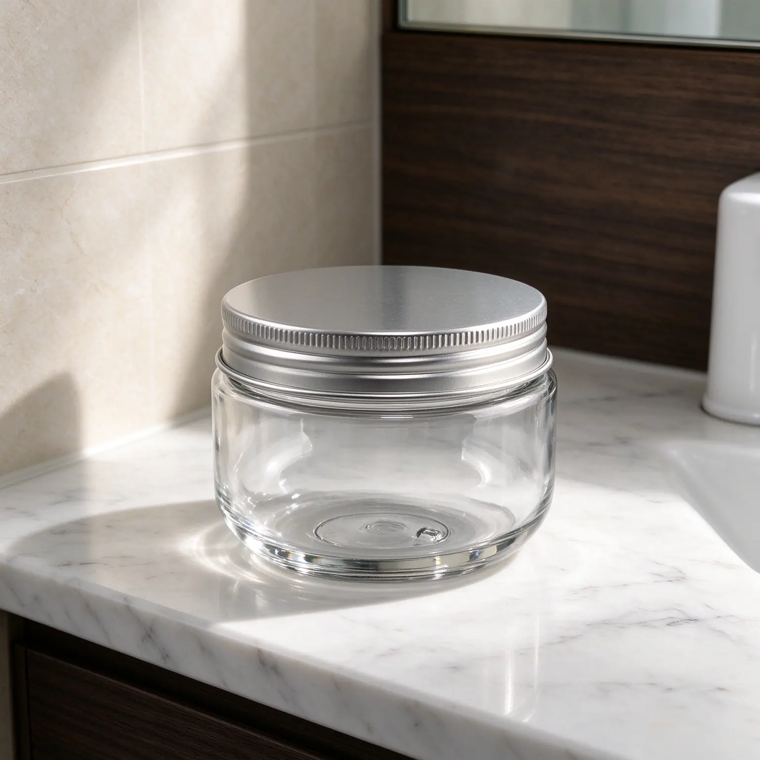 Transparent plastic aluminum cap small bottles