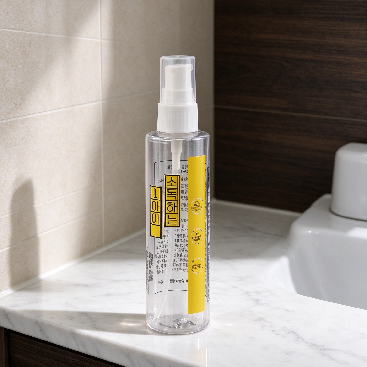 100ml Flat Shoulder PET Plastic Refillable Spray Bottle Pump With Spray Cap For Cleaner Liquid
