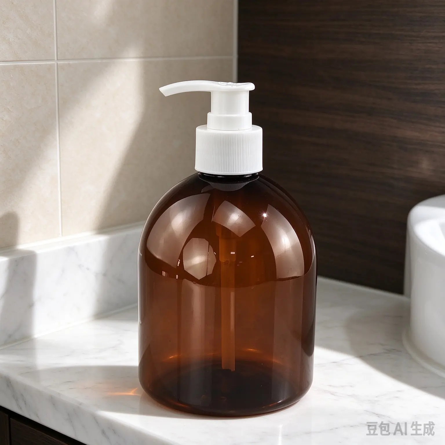 Custom Transparent Brown PET Foam Pump Bottle For Hand Wash Skincare Cream Packaging
