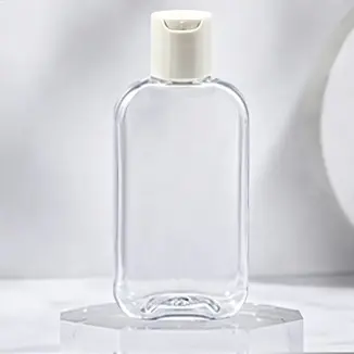 Our clear oval flat PET flip top refill bottle is made of premium food-grade PET plastic and supplied in multiple optional capacities.