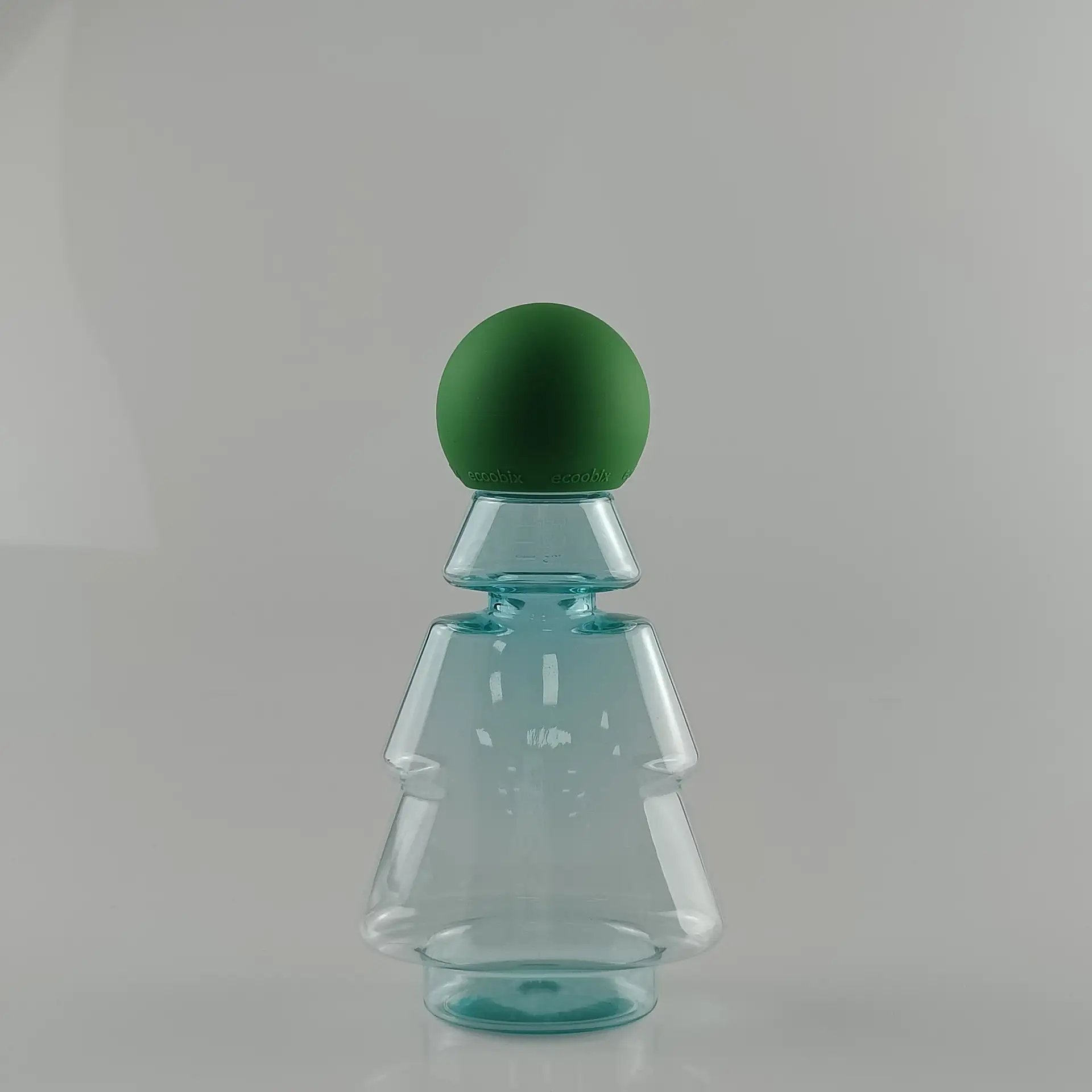 Christmas Tree Shape PET Mouthwash Bottle Anti-theft Cap Personal Care Empty Plastic Vessel