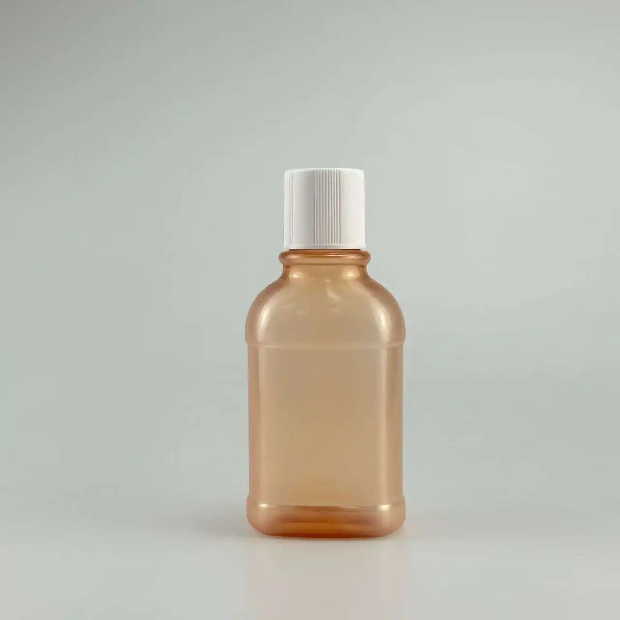 200ml Flat Plastic Bottle Portable Space-Saving Mouthwash Container