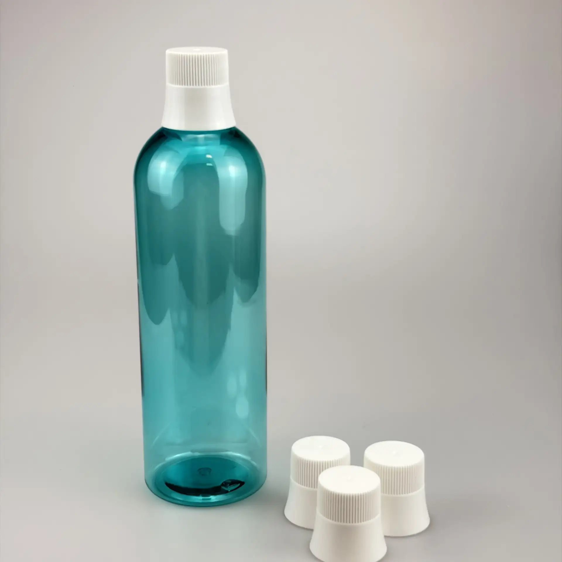 Family-sized 600ml PET Mouthwash Container Chemical-resistant Recyclable Large Capacity Oral Care Bottle