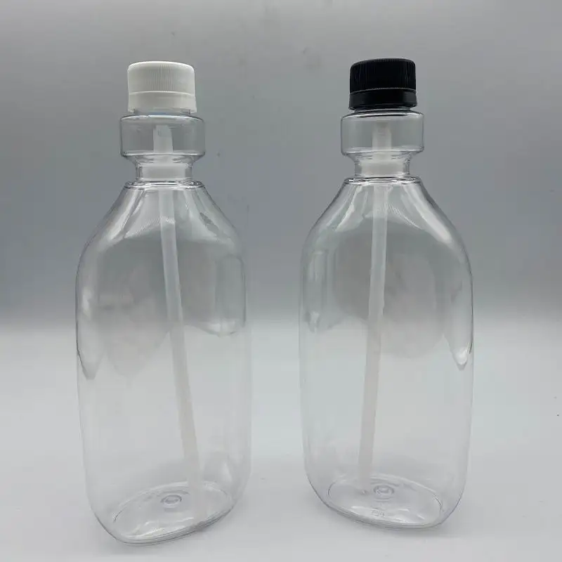 500ml Quantitative Anti-theft Cap Custom Mouthwash Bottle Large Capacity PET Container