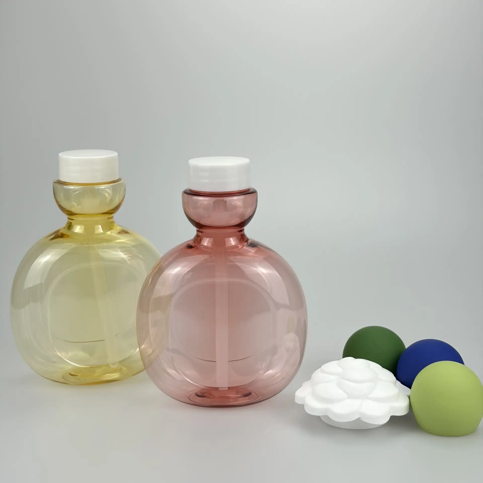 260ml Luxury Refillable Oval PET Quantitative Mouthwash Bottle Eco-friendly Personal Care Container