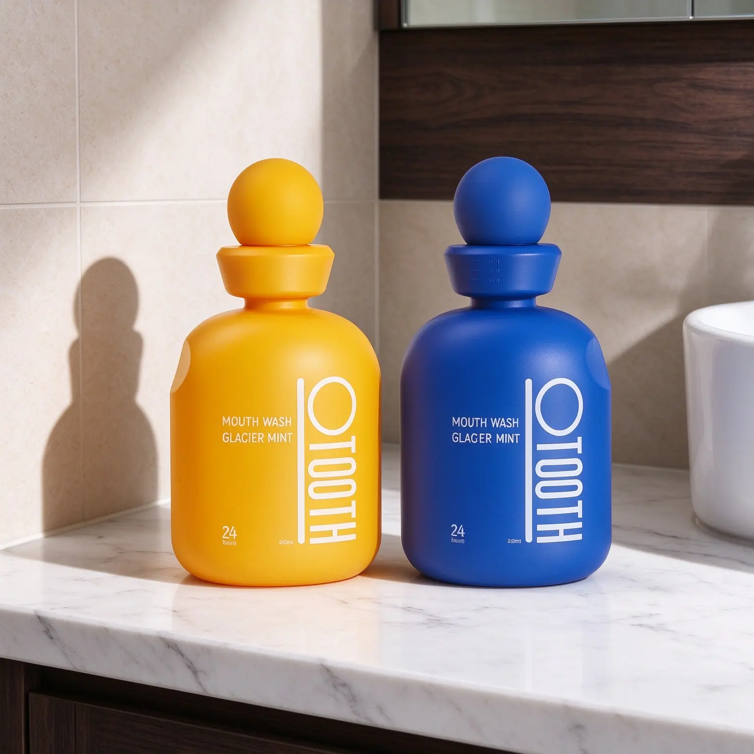 410ml squeeze mouthwash bottle PET is lightweight and easy to carry for both home storage and travel trips.
