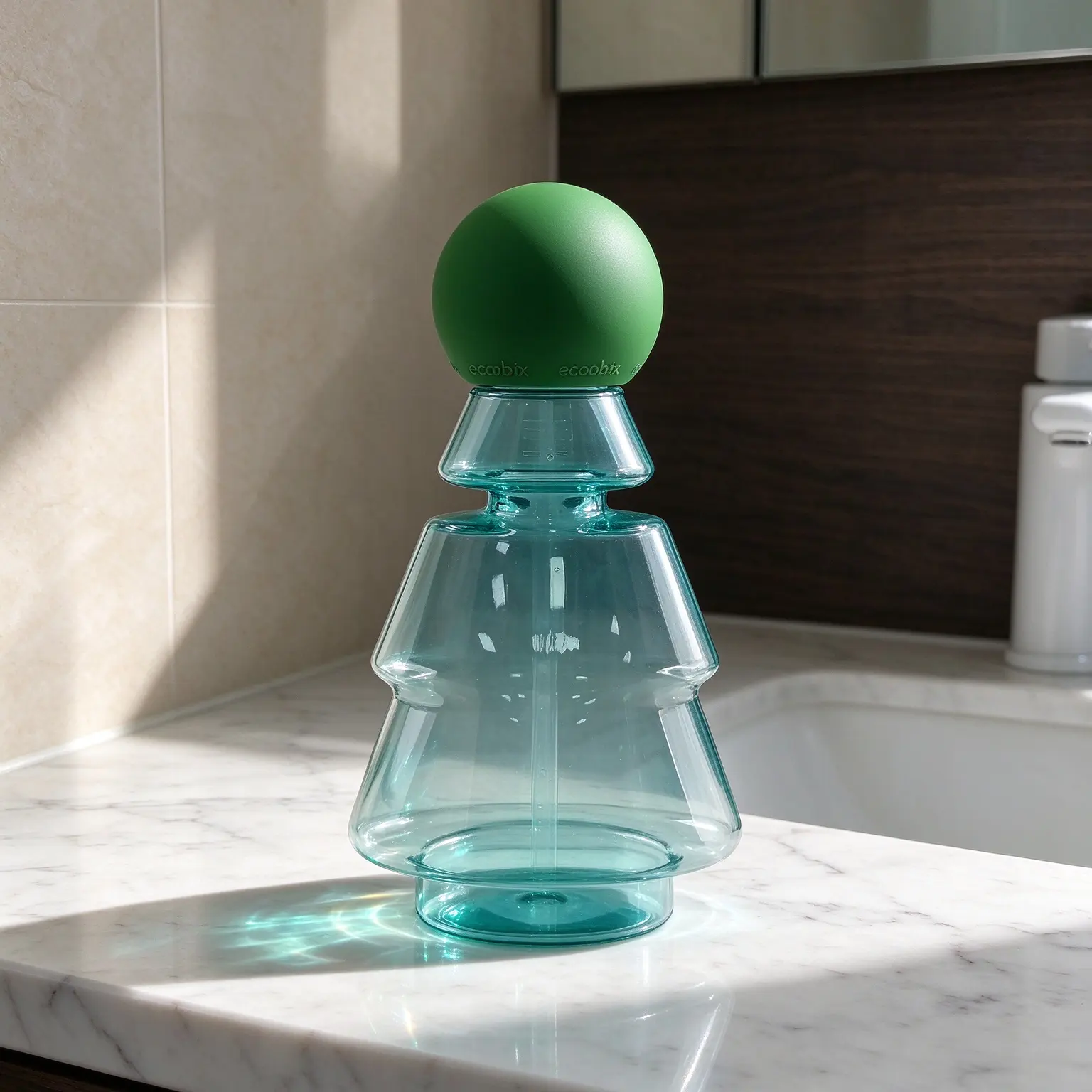 Christmas Tree Shape PET Mouthwash Bottle Anti-theft Cap Personal Care Empty Plastic Vessel