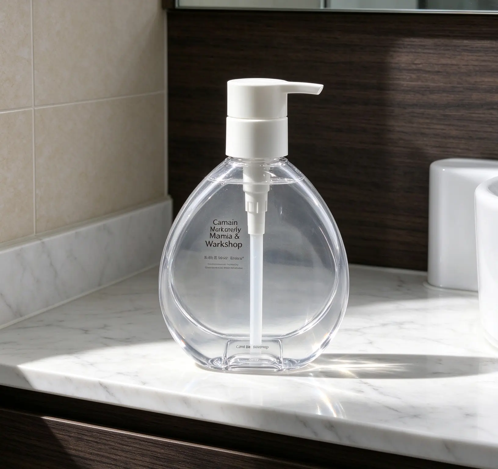 clear pet shampoo dispenser This bottle adopts distinctive teardrop curved irregular drop shape, different from conventional straight bottles