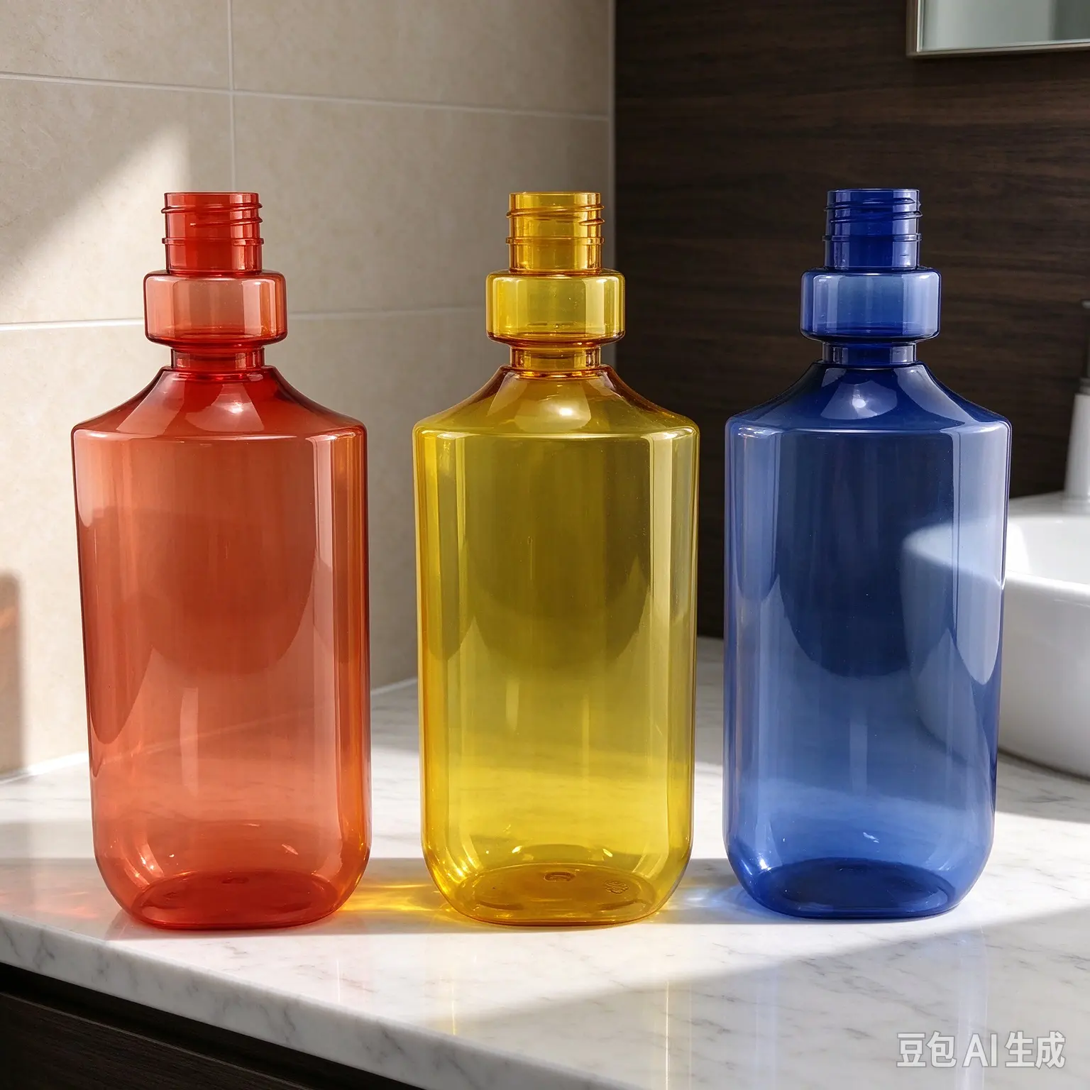500ml designed mouthwash PET bottle is made of eco-friendly food-grade material, safe for daily oral products.