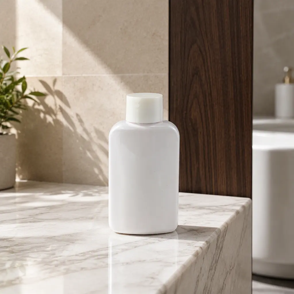 White PET Flat Plastic Bottle with Lid Scale 40ml Capacity Various Capacities Available for Packaging Liquids and Pills