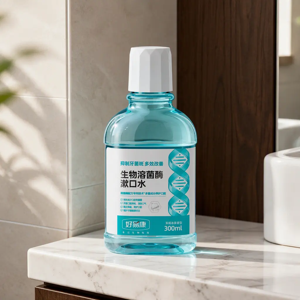 300ml PET empty mouthwash bottle, multi color Boston round plastic bottle with screw cap for oral liquid packaging