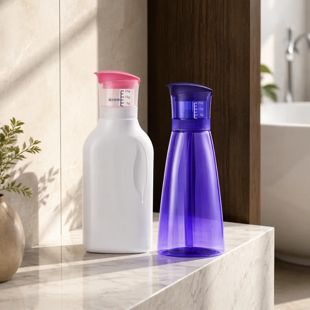 800ml PET measured dispenser bottle, multi color empty plastic bottle for concentrated laundry detergent and cleaner storage