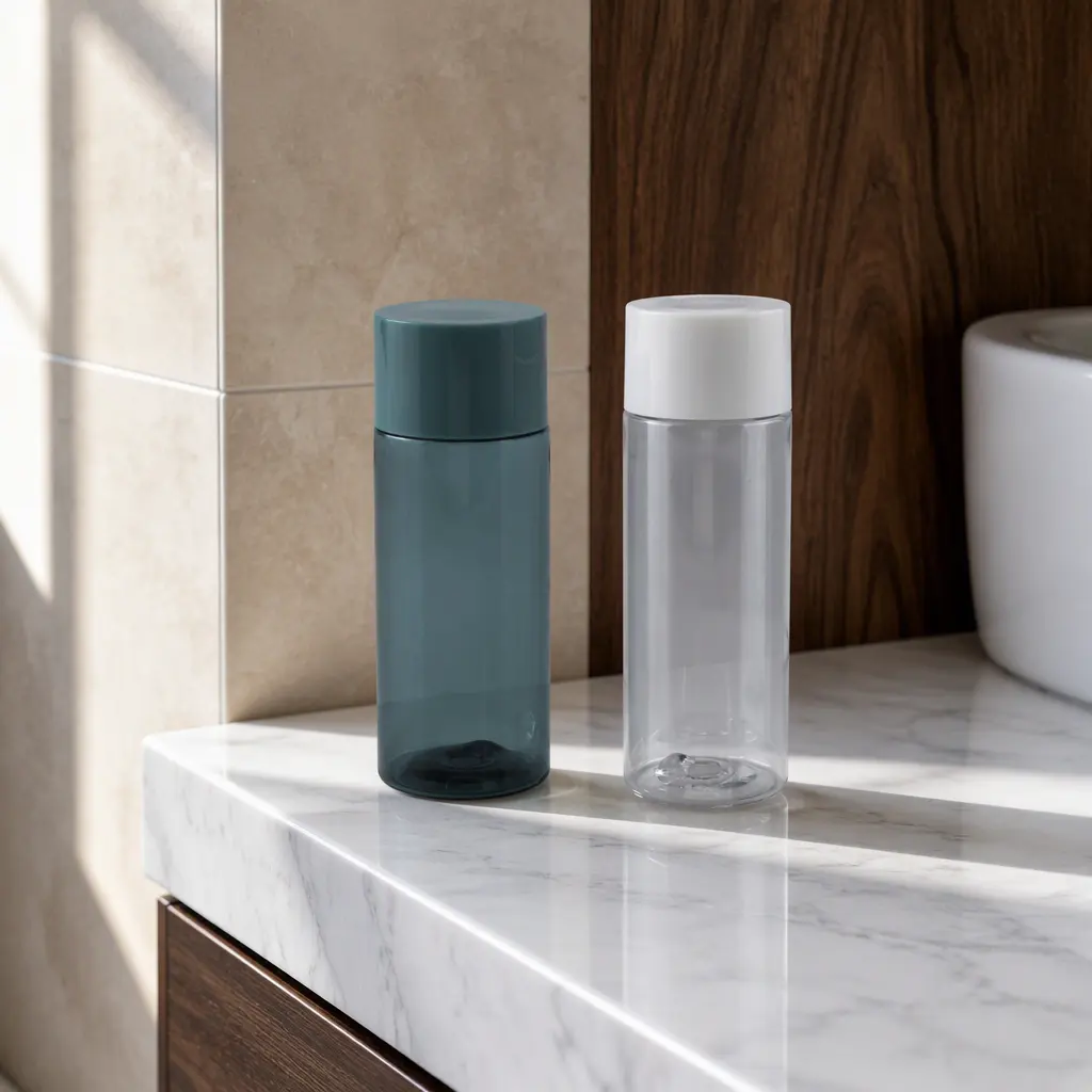 Hot Selling 30ml 35ml Round Customizable PET Bottles for Body Lotion Spiral Cap with Easy Open End and Screen Printing