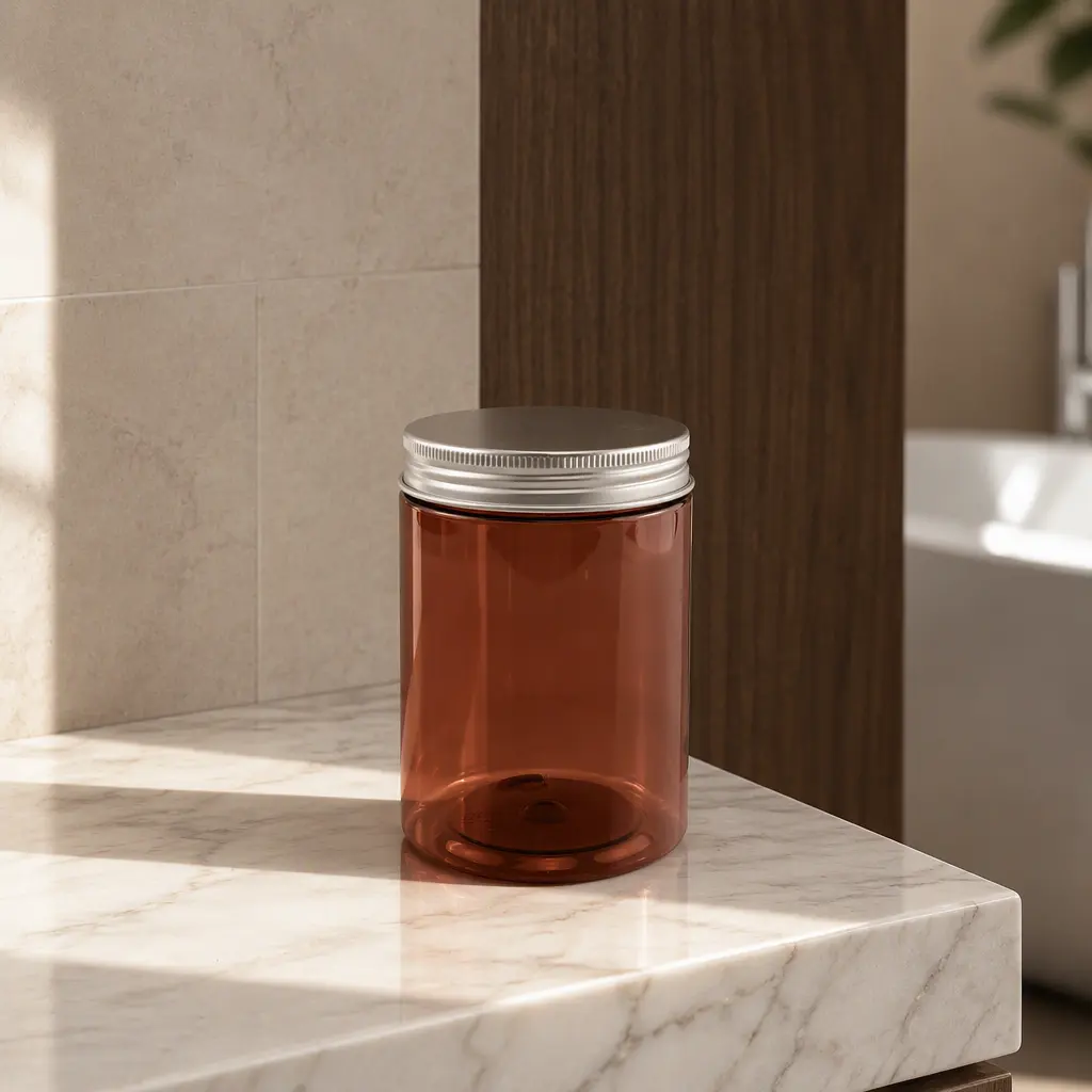 300ml wide mouth round PET bottle, empty cosmetic jar fragrance bottle for conditioner storage