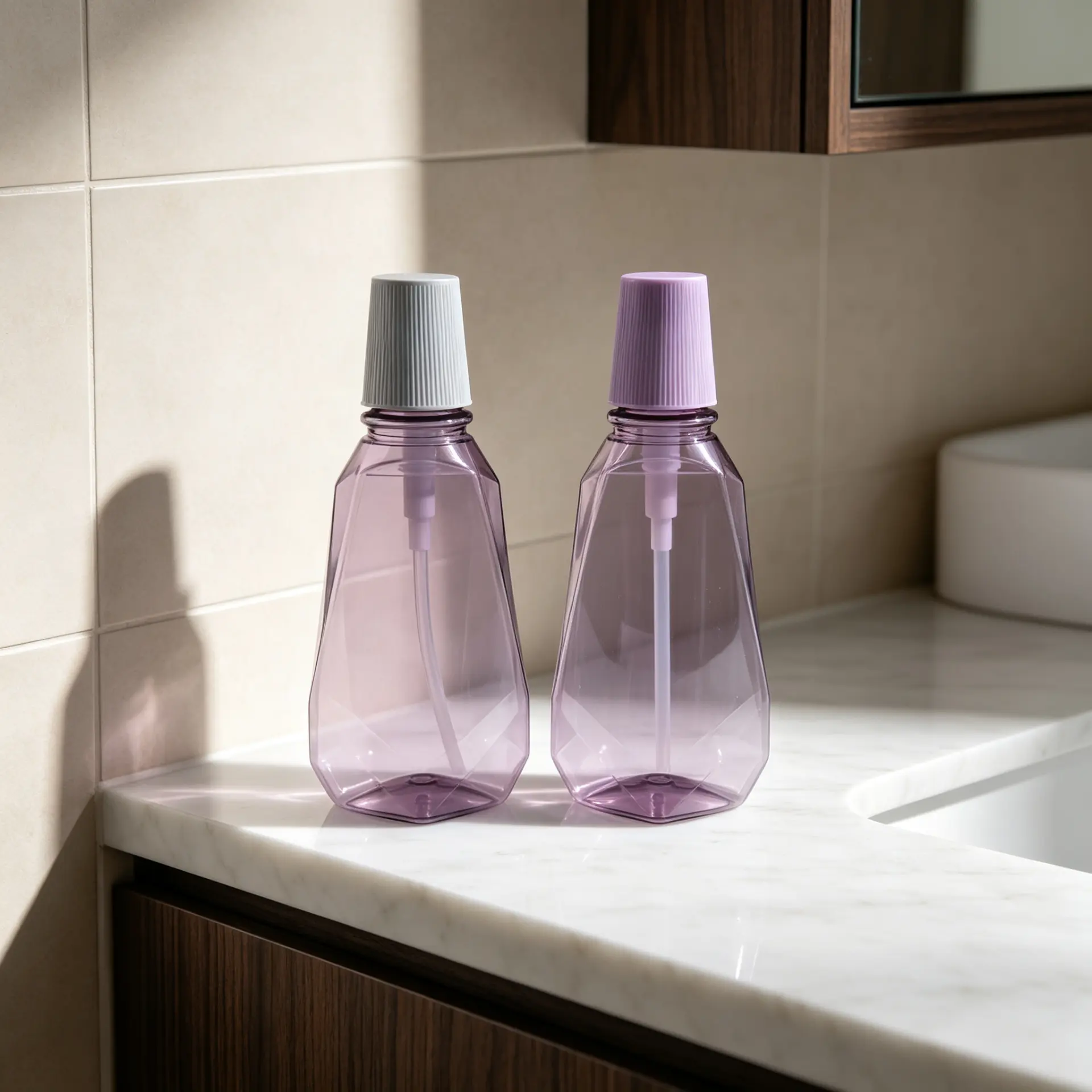 250ml PET mouth wash bottle, empty plastic oral care liquid packaging container