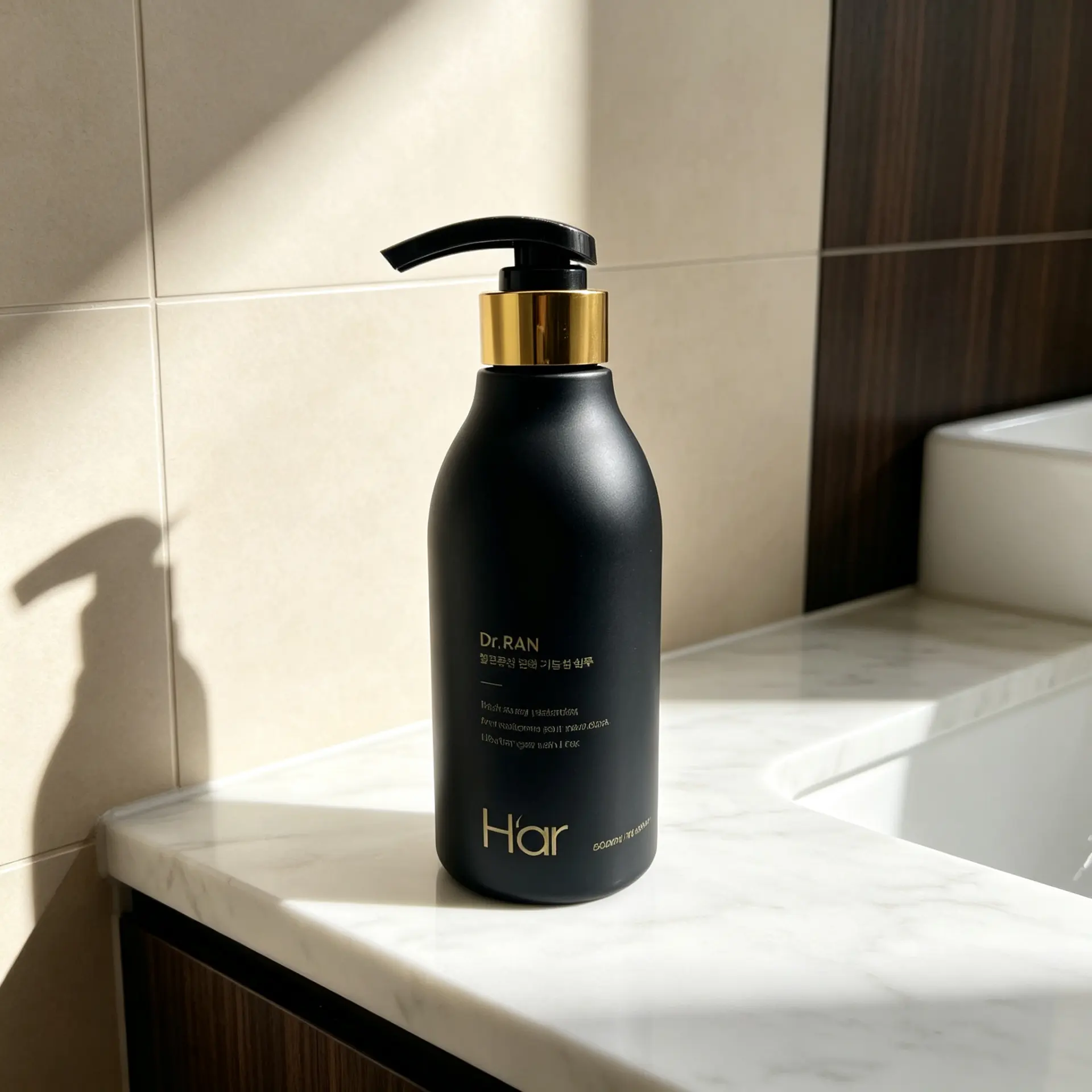 500ml black plastic pump dispenser bottle, empty cosmetic container for liquid soap shampoo lotion conditioner