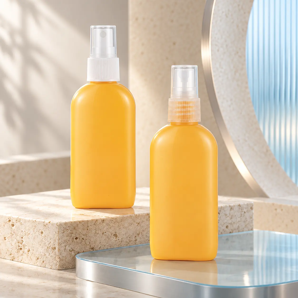 100ml portable mini plastic perfume spray bottle with fine mist nozzle, empty refillable bottle for toner hair and body