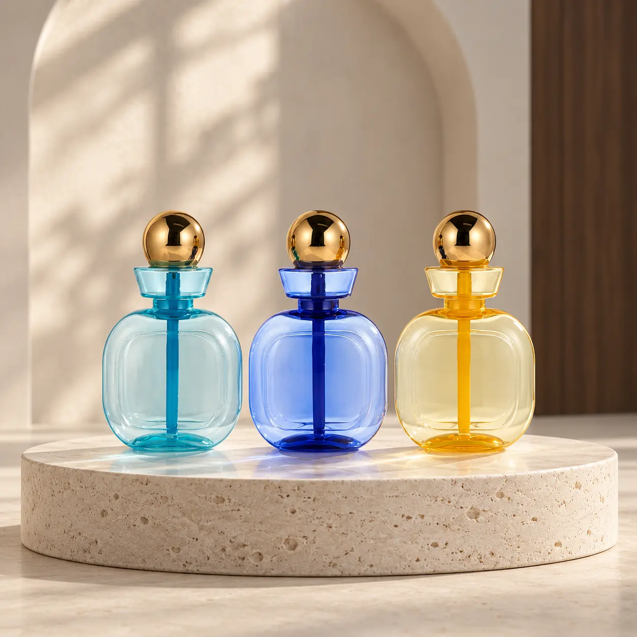 200ml flat clear plastic mouthwash bottle with gold ball stopper, for oral care mouthwash