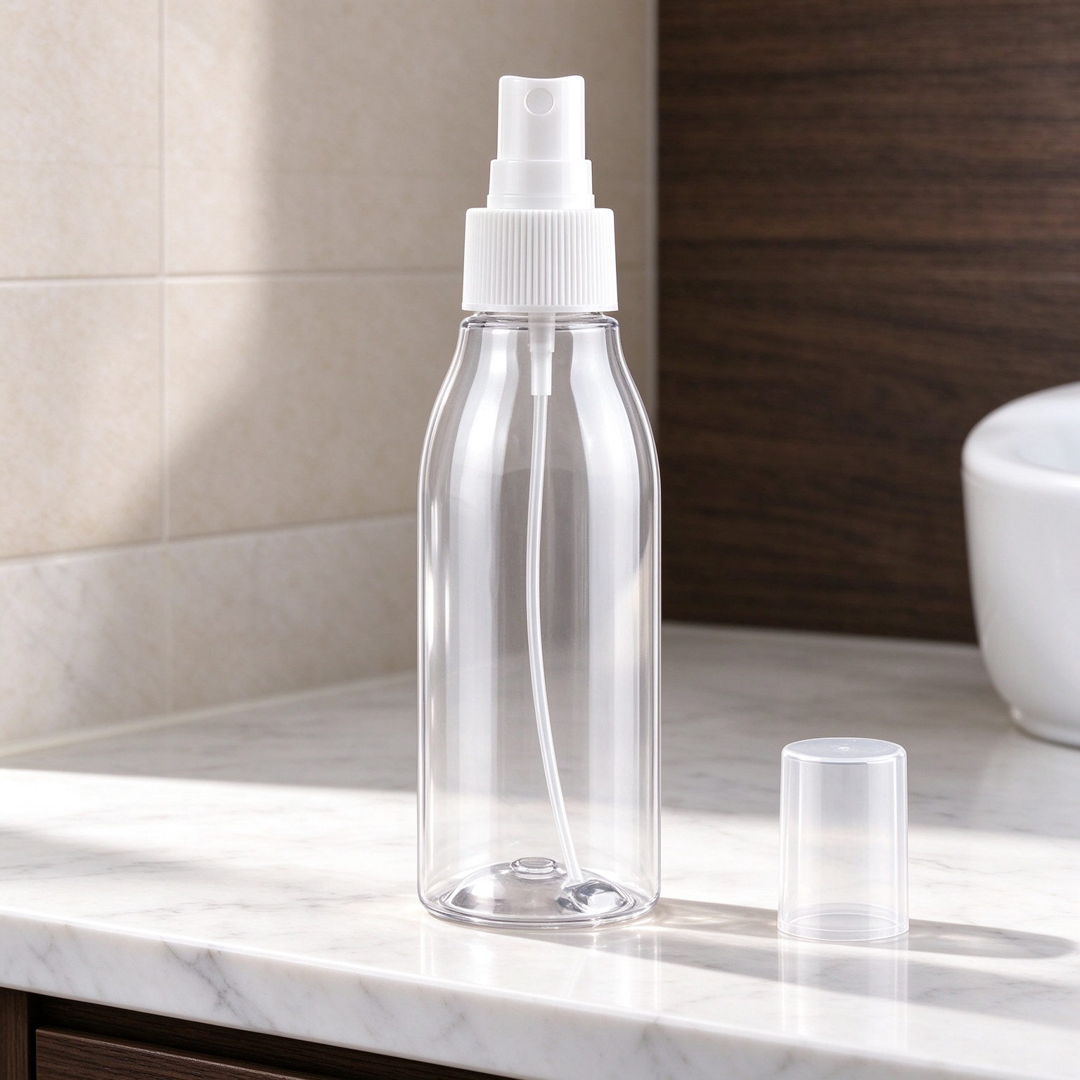 100ml leak‑proof clear special‑shaped PET plastic bottle, eco‑friendly portable bottle for mouthwash cosmetic detergent packaging