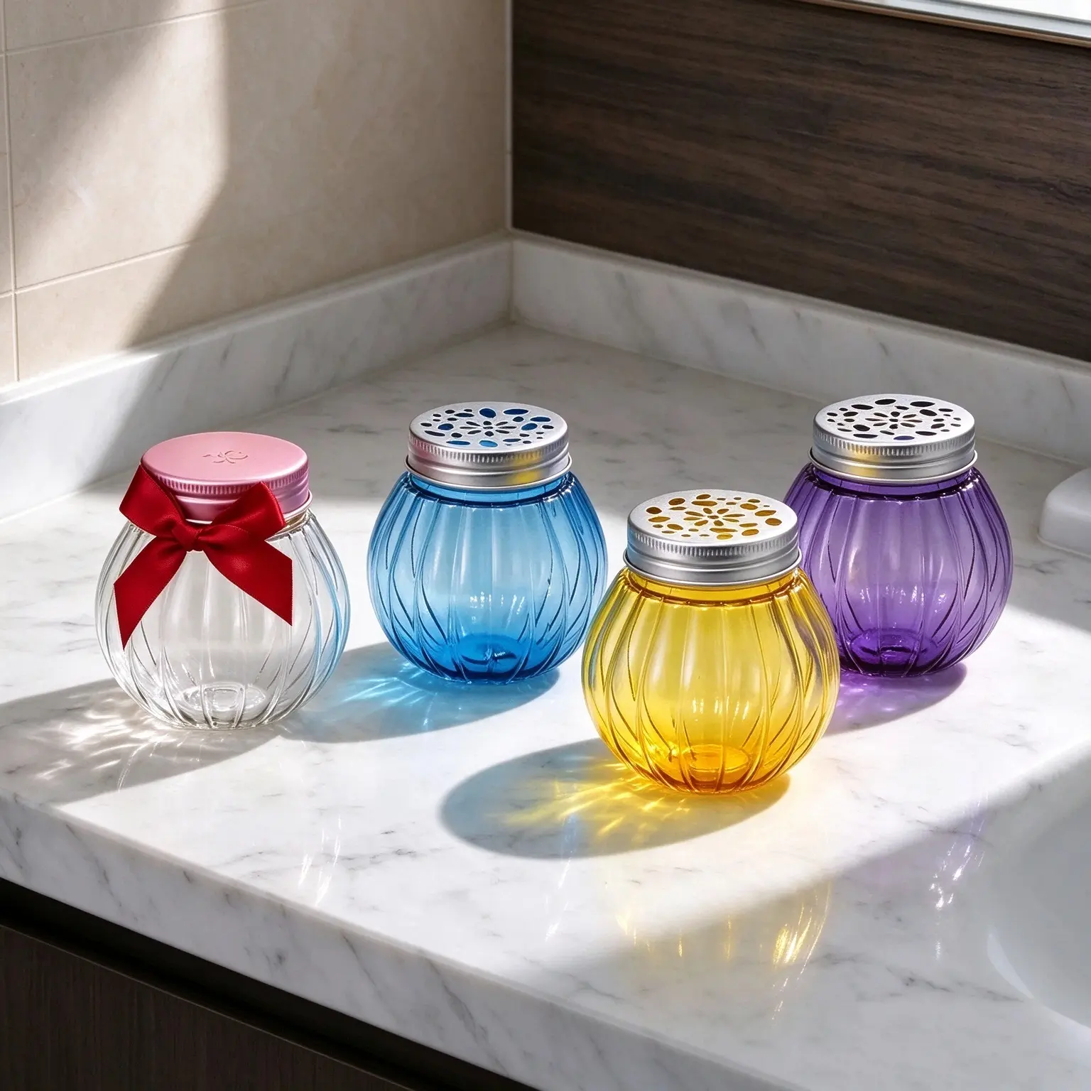 Blue Pumpkin Glass Diffuser Jar Pet Room Deodorant Container